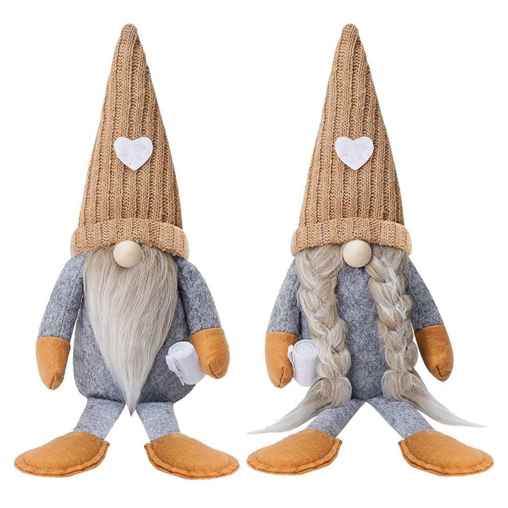 Set Of 2 Coffee Gnomes 4"L x 2"W x 9"H. Brand New.
